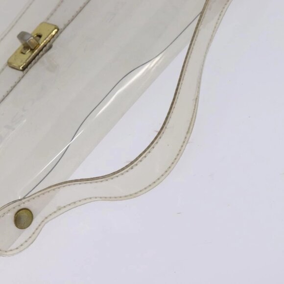HERMES Vinyl Kelly Hand Bag Clear Auth 148034 - Picture 8 of 16